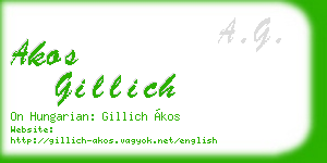 akos gillich business card
